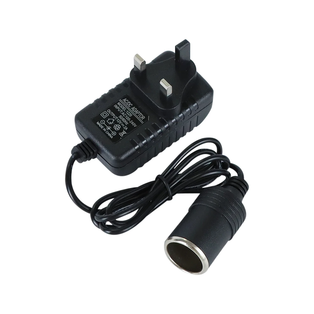 Universal Car Power Converter: 220V to 12V DC Charger Adapter