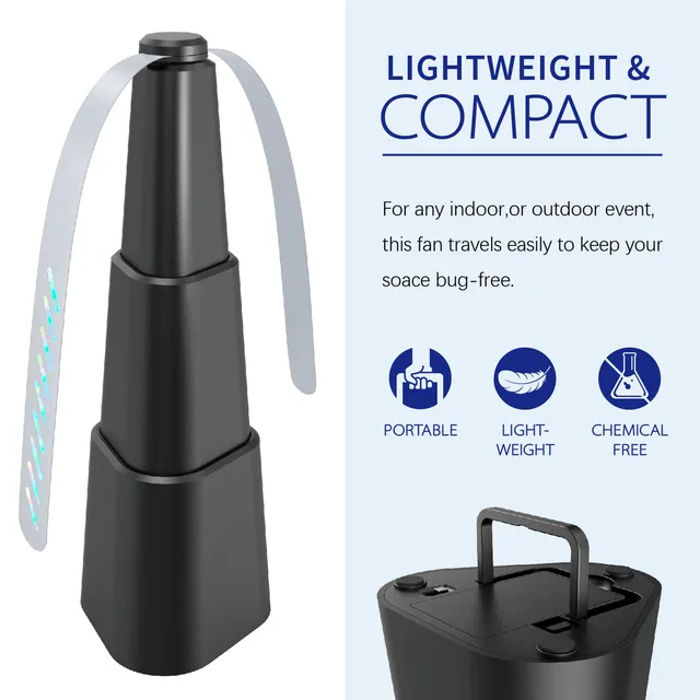 Ventilátor Levél Légy Taszító Légyfogó Rovar Gyilkos Asztal Fonó Étel Védő Légypusztító Csapda Kártevőirtó Eszköz - Image 5