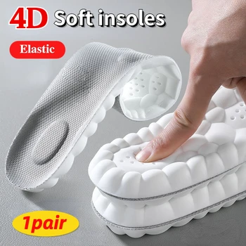 4D Massage Shoes Insoles Super Soft Latex Sports Insole for Feet Running Basket Shoe Sole Arch Support Orthopedic Inserts Unisex 1