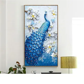 ZS002 DIY 다이아몬드 페인팅 키트, 공작 그림, 풀 라운드 드릴, 상감 자수 공예, 크로스 스티치 홈 장식