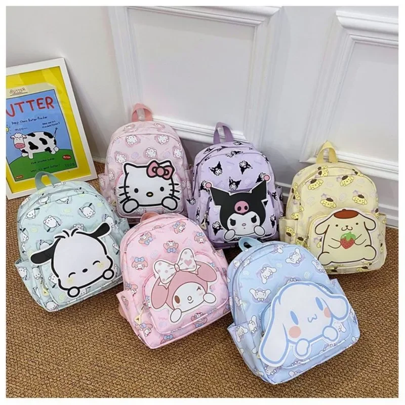 

Sanrio Hello Kitty Cinnamoroll Kuromi My melody Pochacco Cartoon Cute Boys and Girls School Bag Girly Heart Portable Storage Bag