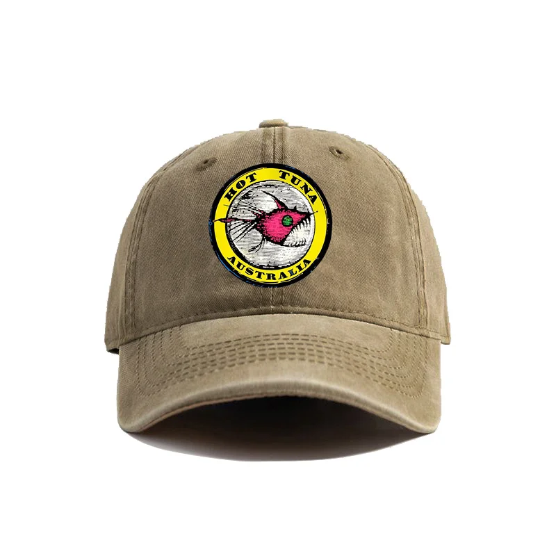 Hot Tuna Surf Baseball Cap Distressed Hats Cap Men Retro Outdoor Summer Adjustable Surfer Beach Hat
