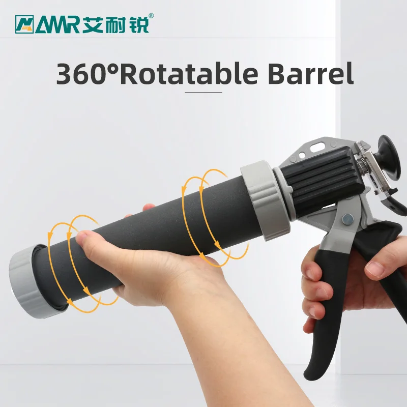 AMR 9 inch 15 inch Heavy-Duty Caulking Gun Aluminum Alloy Manual Caulk Gun for Windows Doors Household DIY Construction Tools 6
