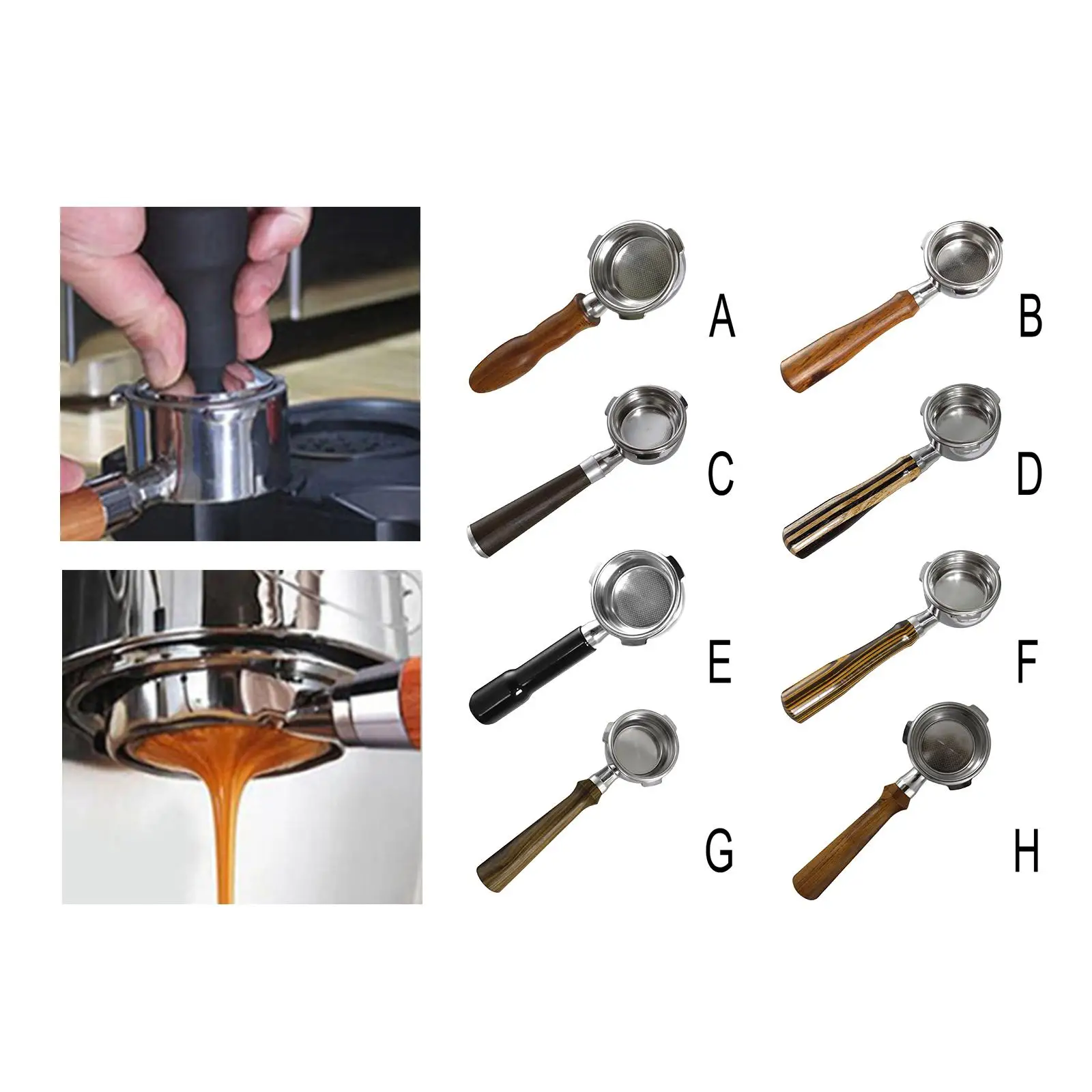 Coffee Bottomless Portafilter Filterholder Stainless Steel Coffee Machine