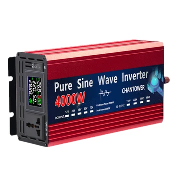 Pure Sine Wave Inverter 12V 220V 24V 110V 2000W 3000W 4000W 5000W DC To AC Portable Power Voltage Converter Car Solar Inverter 2