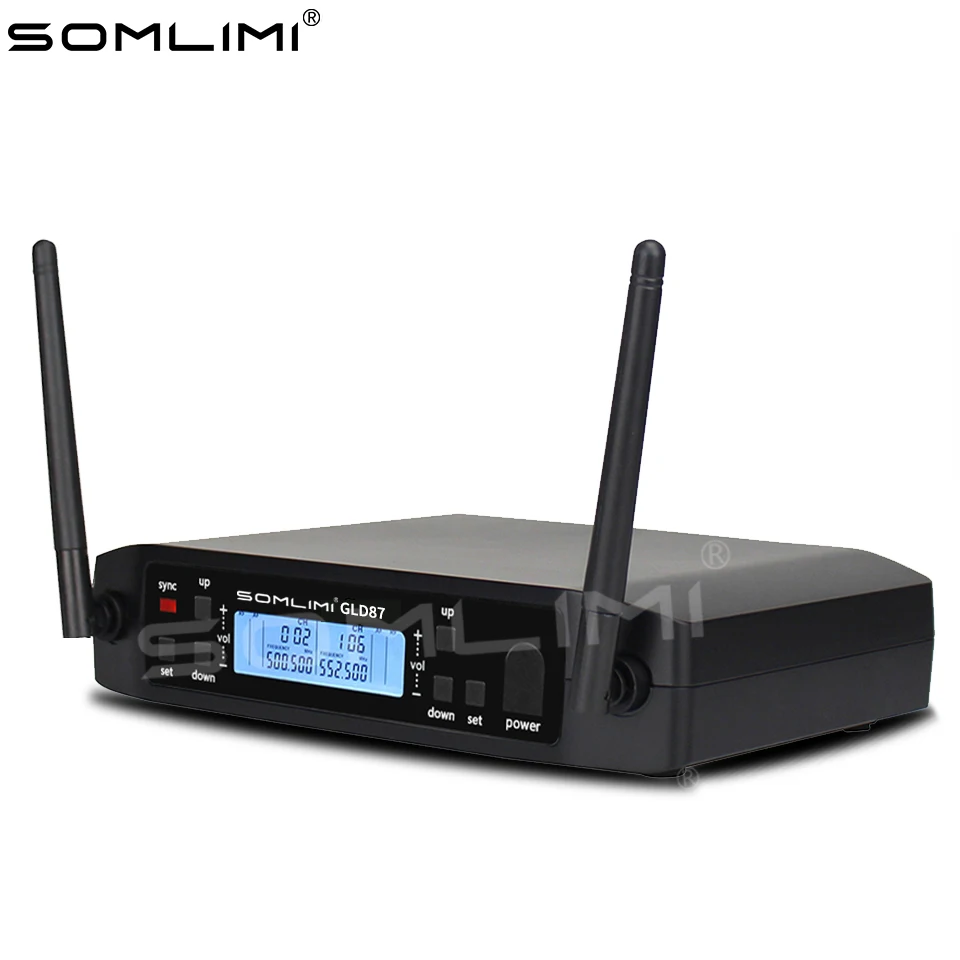 SOMLIMI 500-599MHz B87A 무선 마이크, UHF 2 채널 전문, 파티 노래방 교회 쇼 모임