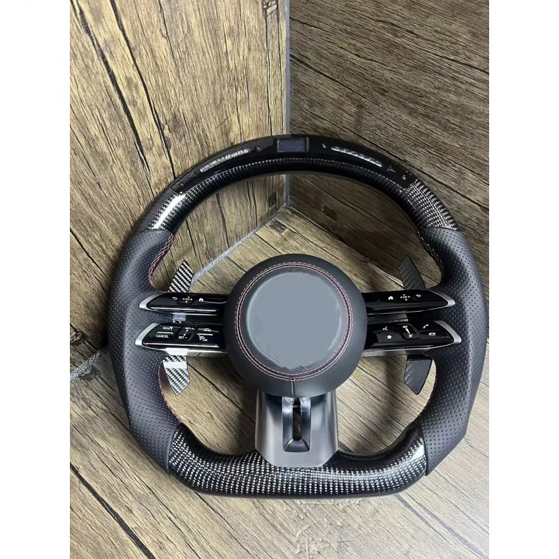 메르세데스 AMG 퍼포먼스 W167 W177 W190 W213 W217 W222 맞춤형 카본 파이버 자동차 스티어링 휠