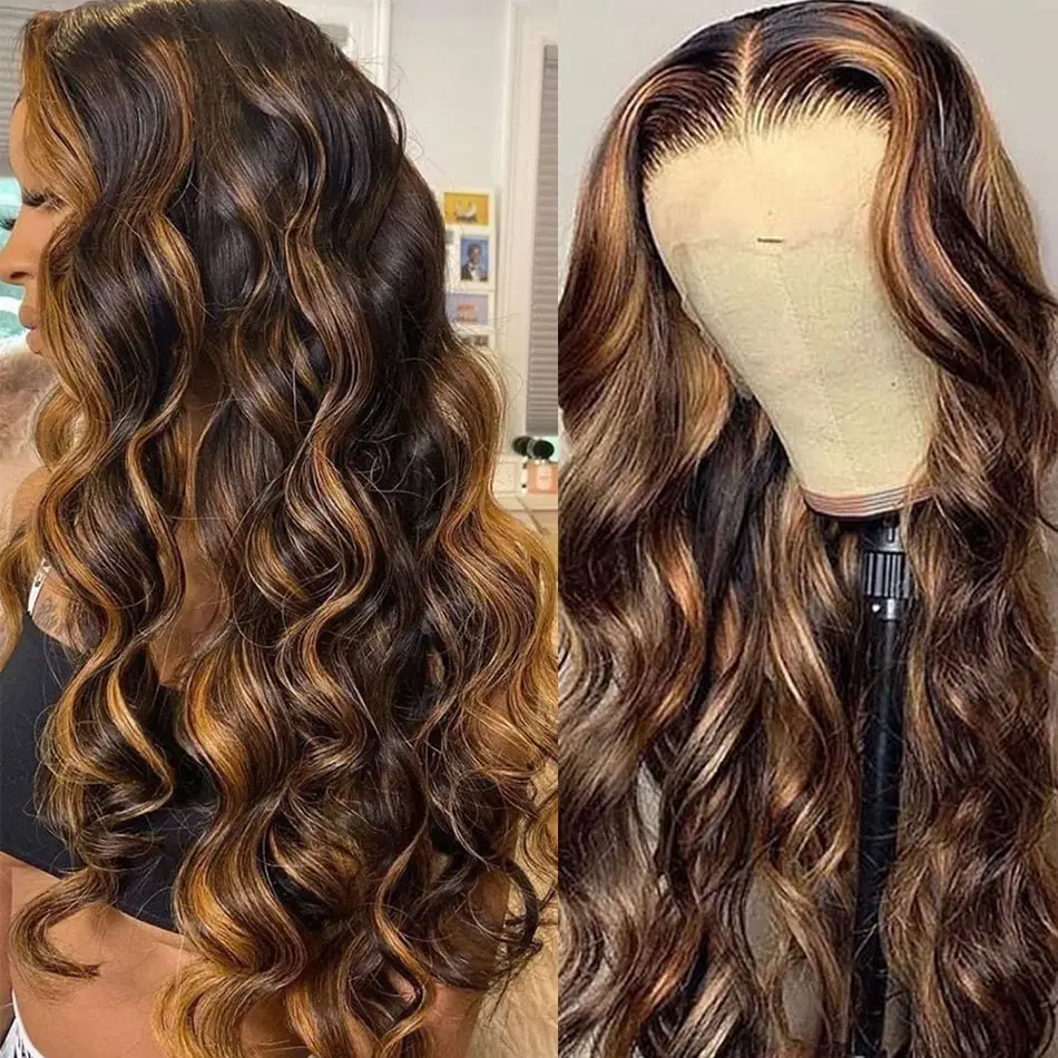 Body Wave P/427 Honey Blonde Highlight Wig Human Hair 13x4 13x6 Lace Front Human Hair Wigs Lace Frontal Wig For Black Women Wigs 2