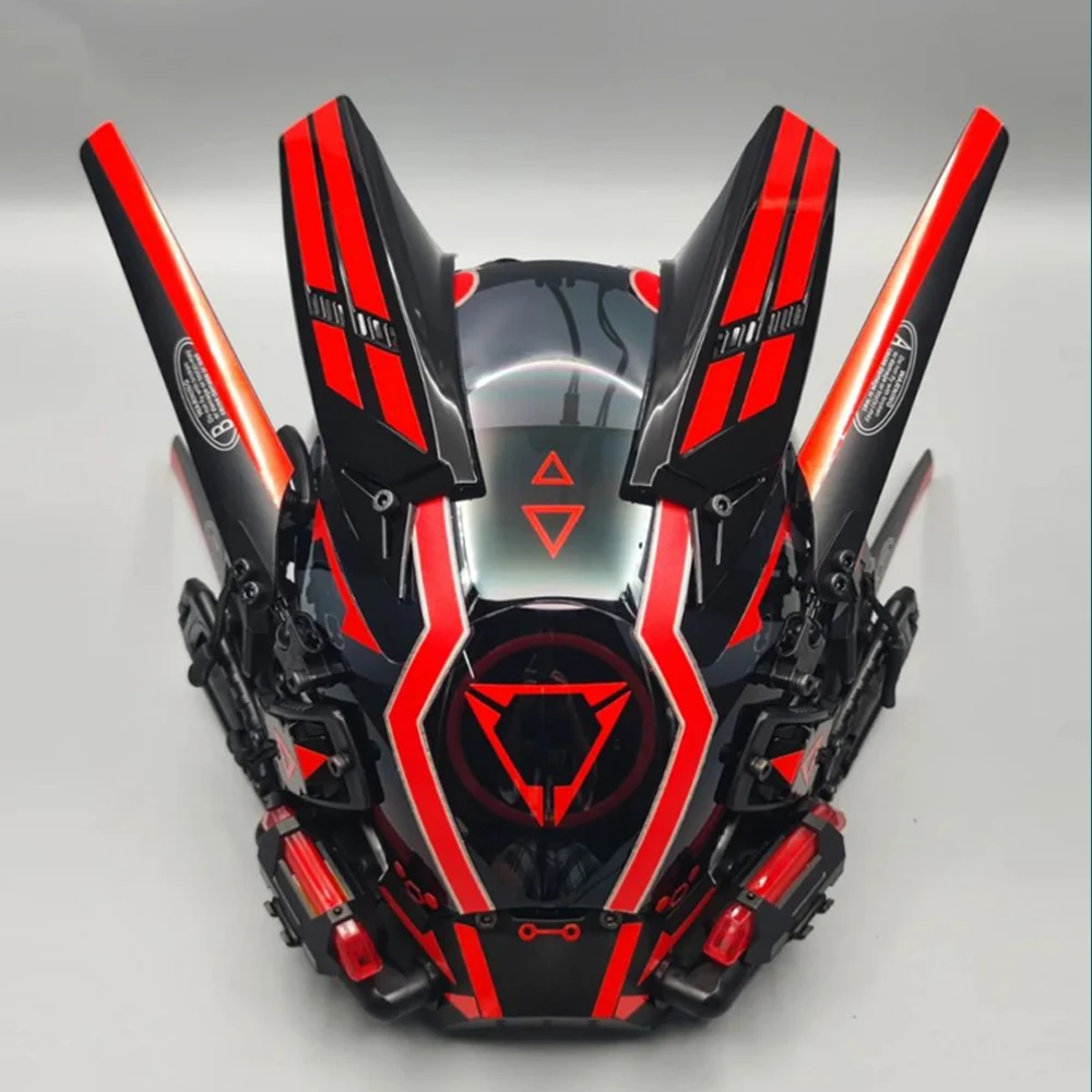 Casco Cyberpunk Robot Shinobi Mask Samurai Mask Cyber Punk Cosplay Techwear Tech Helmet Armor Giocattolo Futuristico Con Luce A Led