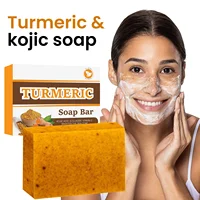 Lemon Turmeric Kojic Acid Glowing Soap Handmade Soap Brightening Moisturizing Lotion Body Facial Soap 1