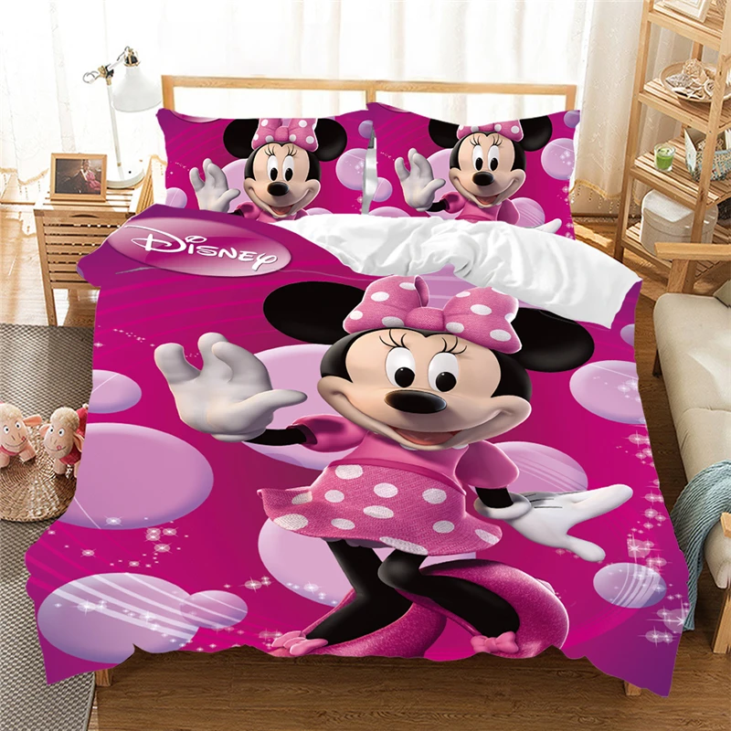 

Cartoon Mickey Minnie Bedding Set Wedding Favors for Guests Bedclothes Party Favors Duvet Cover Pillowcase Children Gift