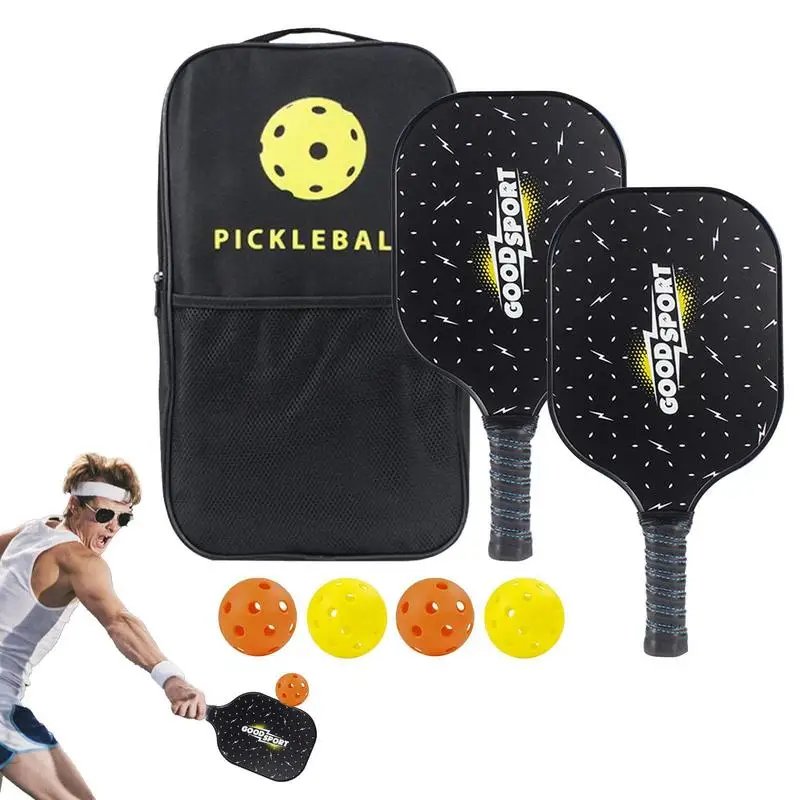 

Pickle Paddles Rackets Set Pickleball Balls With Carrying Bag For Men Women 2 Rackets 4 Pickleball Balls 1 Racquet Bag