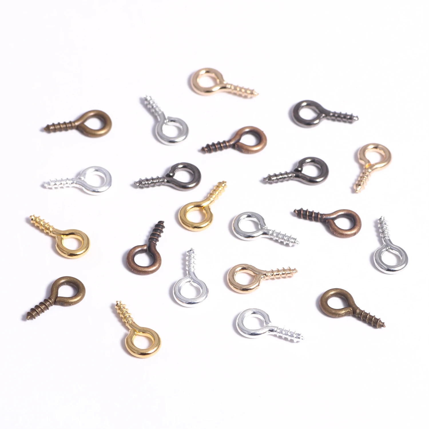 Tiny Mini Eye Pins for Jewelry Making DIY Gold Silver Color Eyepins Hook  Screw Threaded Clasps Hooks Jewelry Findings Accessory - AliExpress