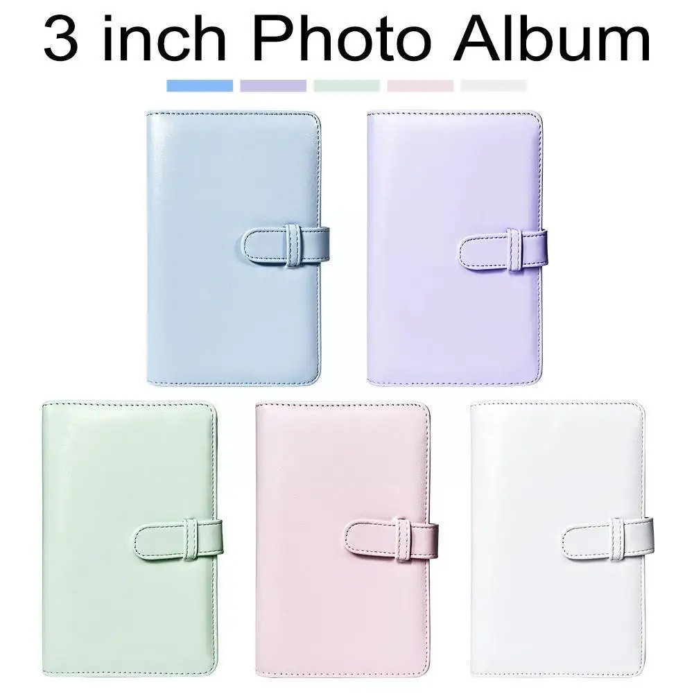 Album Fotografico Mini Con 36 Tasche Per Fujifilm Instax Polaroid - Custodia In PVC Con Copertina Diamond Grain - Viola - Adatto Per Foto 9x6,5 Cm