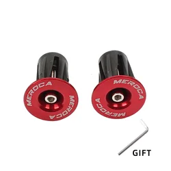Aluminum Alloy Bicycle Handlebar End Plugs - Durable Grip Covers for Mountain and Road Bikes (Red 1 Pair)