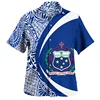 New Summer 3D American Samoa National Flag Printing Shirts For Men Samoa Coat Of Arm Graphic Short Sleeves Harajuku Clothing Top 2