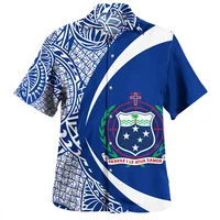 New Summer 3D American Samoa National Flag Printing Shirts For Men Samoa Coat Of Arm Graphic Short Sleeves Harajuku Clothing Top 2