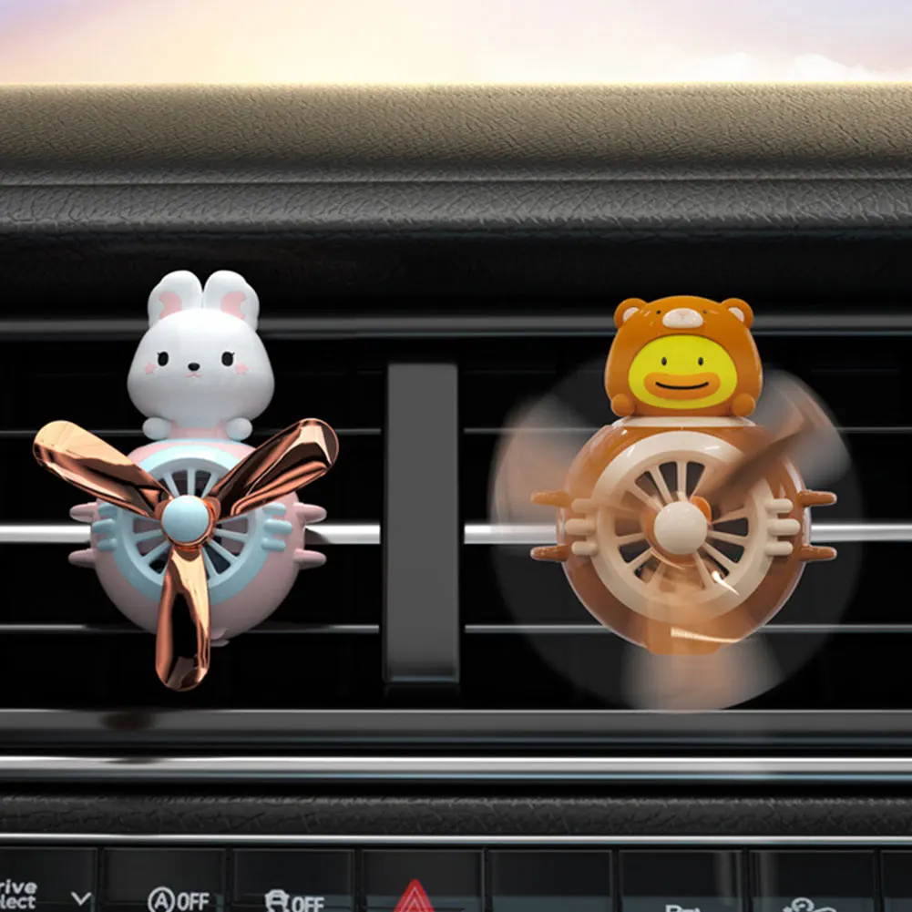 Cute Pilot Car Air Freshener Cartoon Air Outlet Aromatherapy Ornament Car Aromatherapy Clip Gifts for Him Her Friends Families