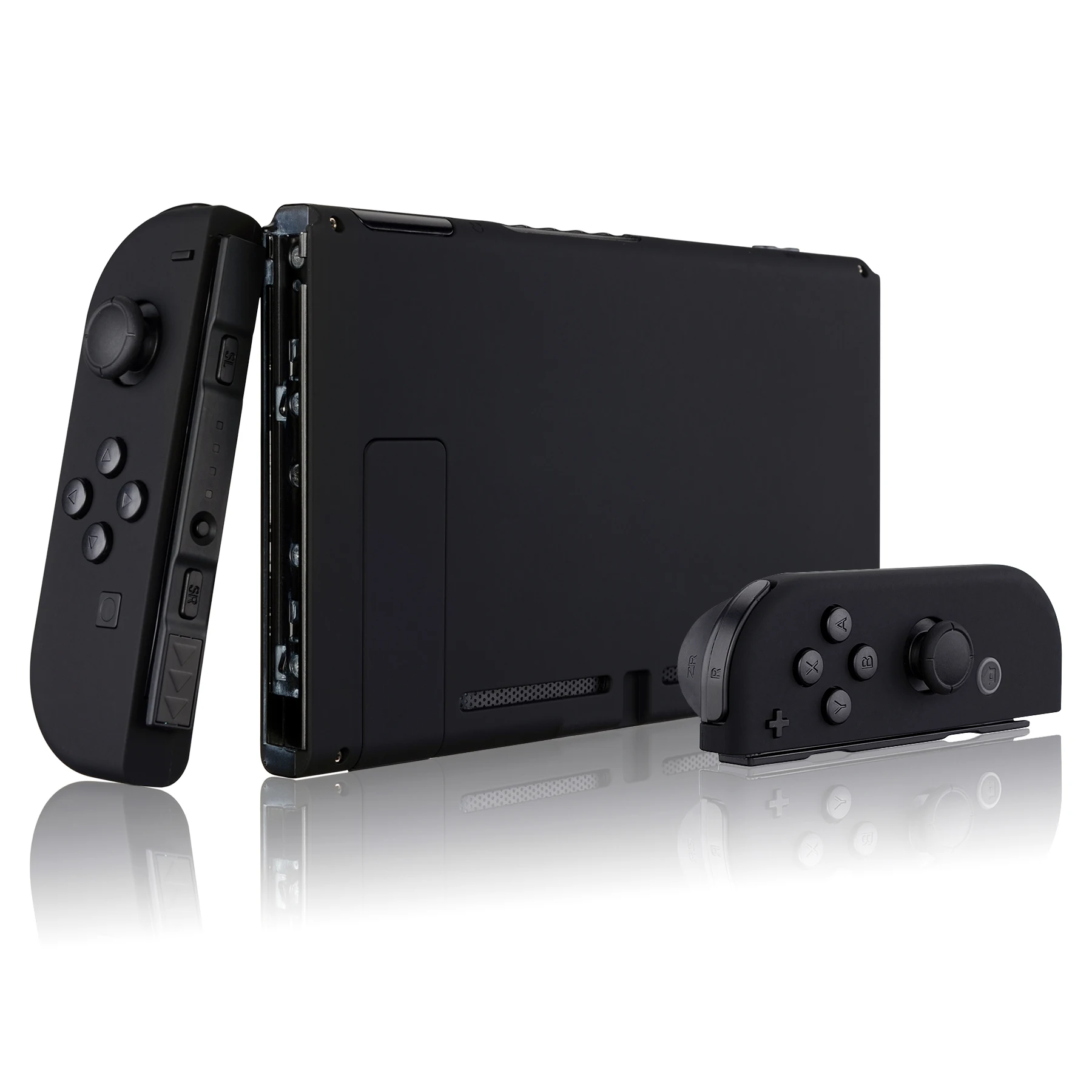 Extrerate Toque Macio para Console Console Preto Capa Protetora para Controle de Placa Traseira com Botões para Console Nintendo Switch - Image 3