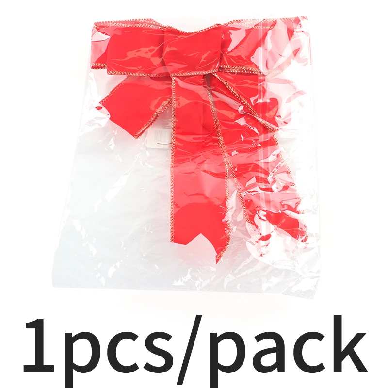 (1PCS/bag)21.33X24.85Cm Large Red Bow Christmas Tree, New Year's Celebration and Happy Reunion with Matching