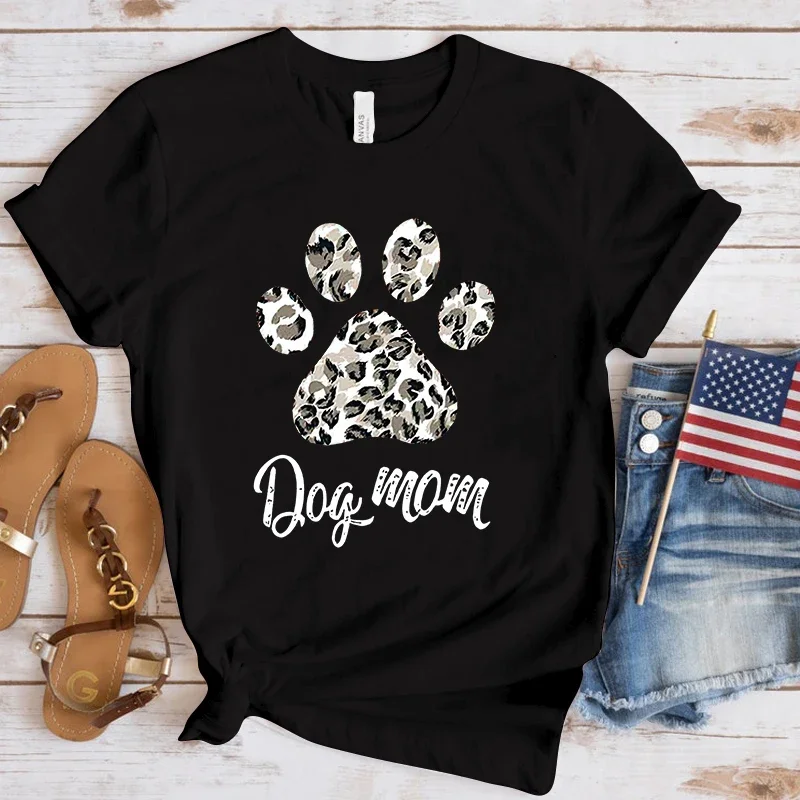 

Dog Mom Pullovers Tops short Sleeves personality Hip Hop cotton T shirt for and Women harajuku graphic t shirts