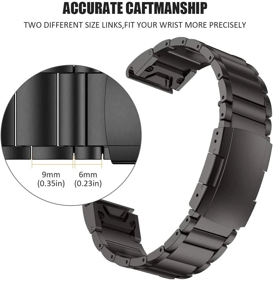 

For Garmin 22mm 26mm Quickfit Titanium Straps Fenix 7X 6X 7 6 Descent MK1 MK2 Epix Gen 2 Wristband