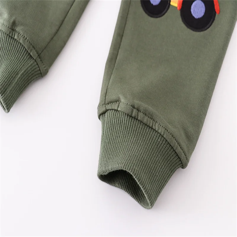 2-7T Cars Embroidery Baby Sweatpants Autumn Boys Girl Trousers Pant Drawing Clothes Pants Boys Kids Wear