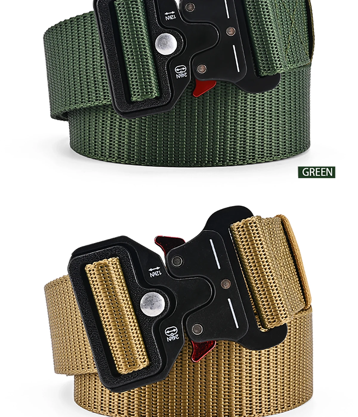 1 Stück/2 Stück vielseitige taktische Gürtel für Herren – langlebiges, verstellbares Design – für Outdoor-Sportbegeisterte, Paar mit Jeans, für Männer und Frauen – Detail 6