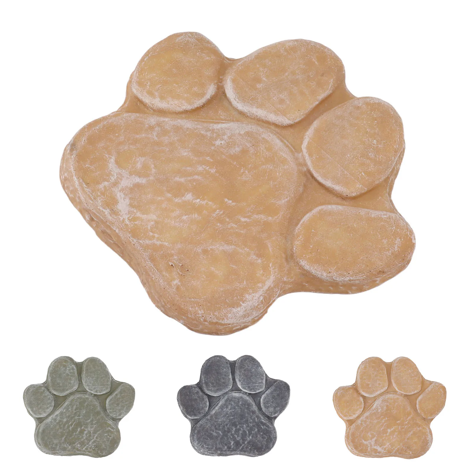 Dog Pawprint Memorial Stone DIY Lettering Dog Grave Marker Pet Monument for Outdoor Lawn Patio Pet Monument Memorial Stone