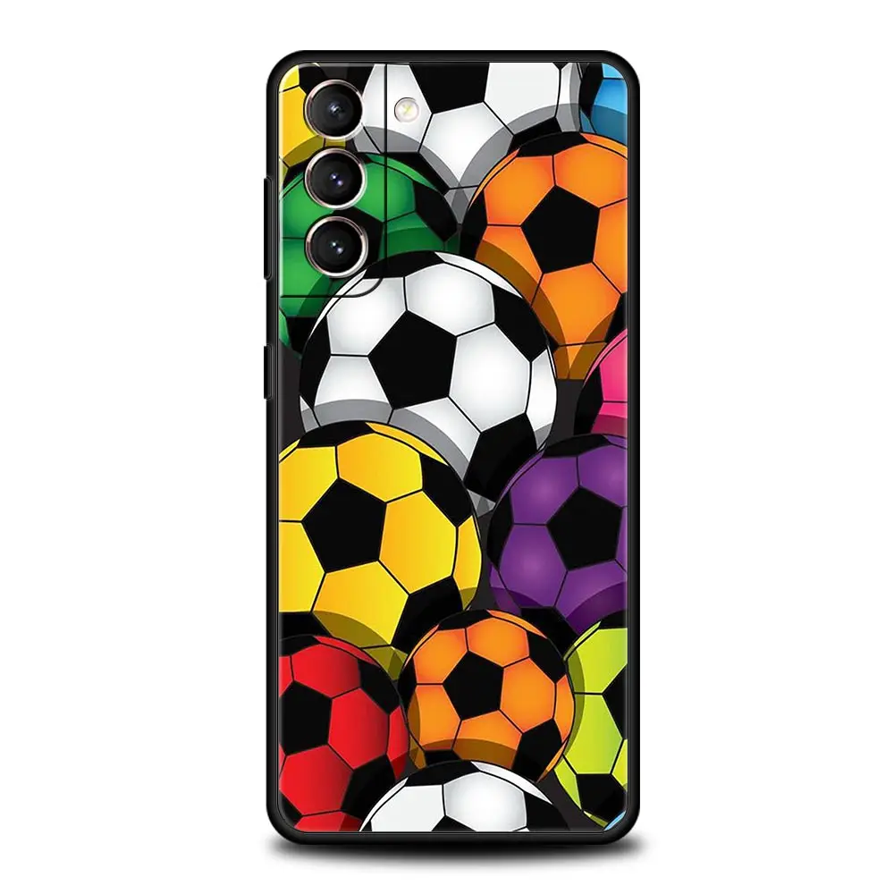 Silicone Soccer Ball Design Phone Case with Football Field Pattern