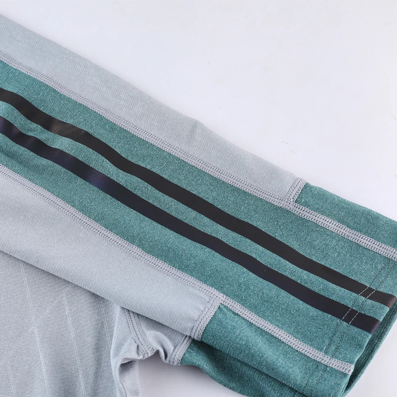 Men Running Short Sleeve High Quality Quick Dry Fitness Training Exercise Spandex Tee Print Patchwork Fashion Jersey Shirts