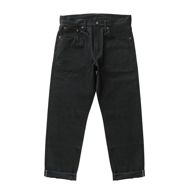 Sauce Zhan SZ6601-BL Mens Jeans Black Jeans Double-sided Dyeing Sanforized Selvedge Denim Jeans  16 Oz Regular Fit 3
