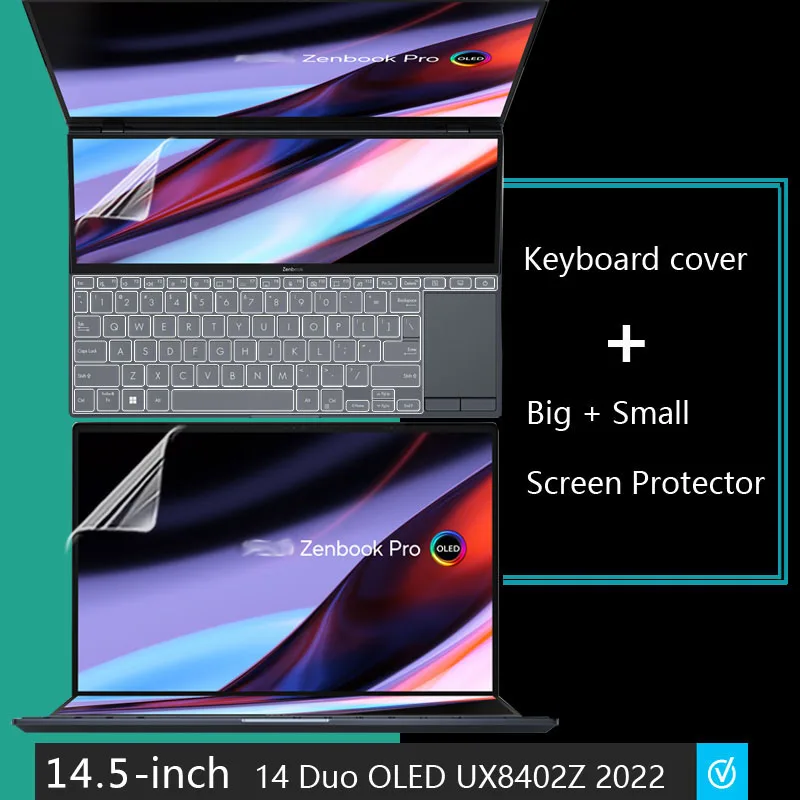 Schermo Di Copertura Antigraffio + Schermo Piccolo + Protezione Per Tastiera Per Asus Zenbook Pro 14 Duo Oled Muslimate 2022 14.5 Pollici