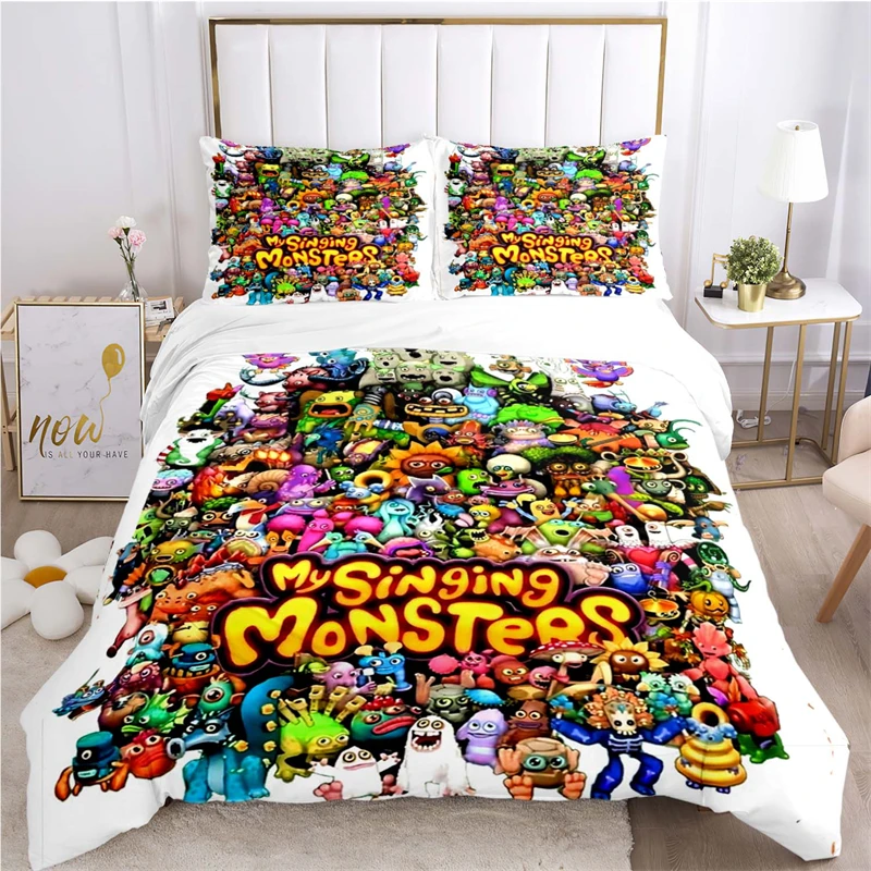 

my singing monsters Beding Set Duvet Cover Set Bed Sheet Set,kids Adults Pillowcase,children Gift,Bettbezug,Kissenbezug