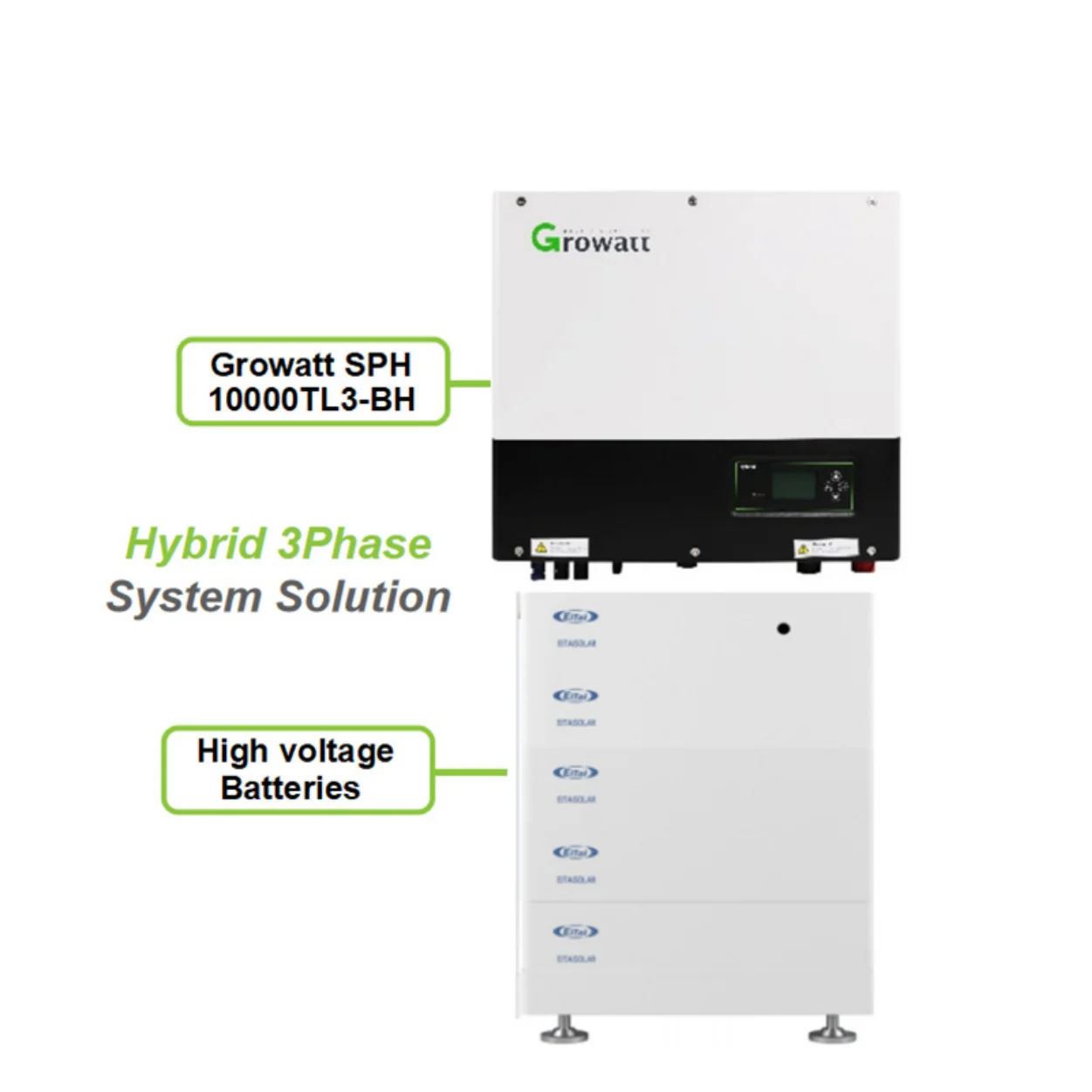 Growatt Inveter Ibrido Fotovoltaico Sph 5000/10000 Tl3 Bh-Up Grado Di Protezione Ip65