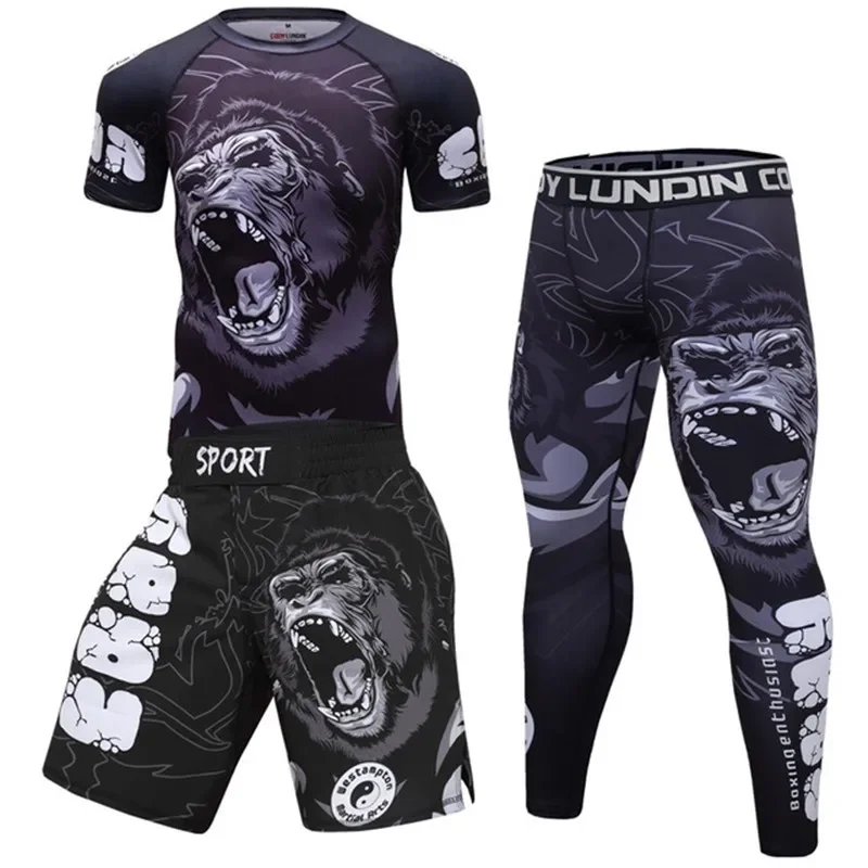 Sports Apparel Mens T Shirt Boxing Set Compression