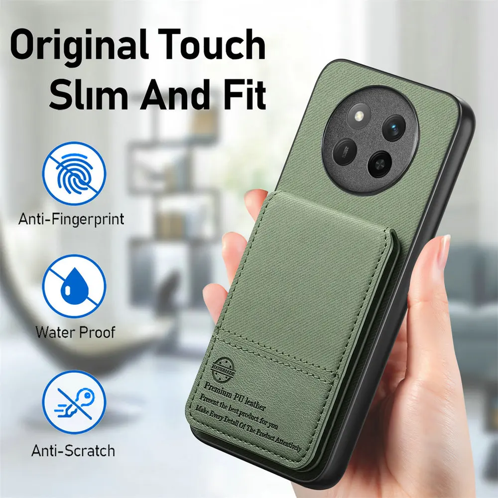 Luxury RFID Leather Card Wallet Case with Stand