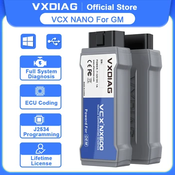 VXDIAG VCX NANO for GM Diagnostic Tool Car OBD2 Scanner J2534 Programming ECU Coding All System Diagnostic Active Test for Opel 1