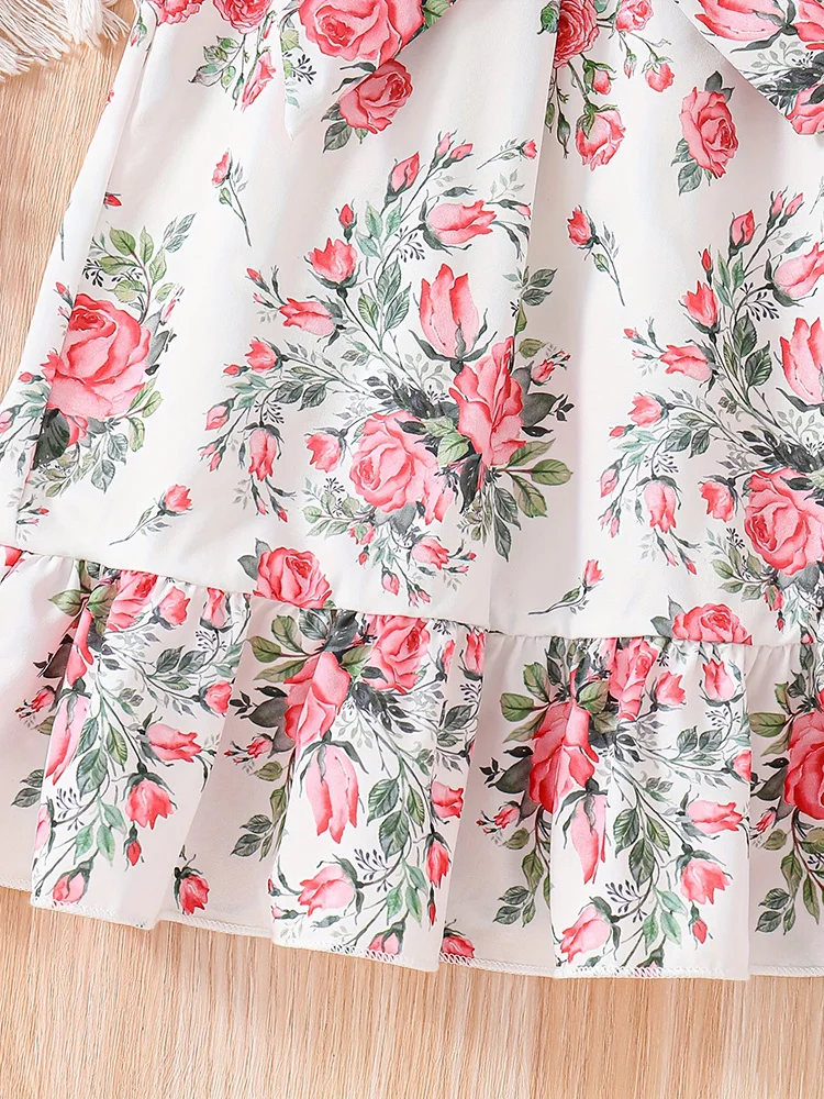 Romantic Floral Halter Dress 5