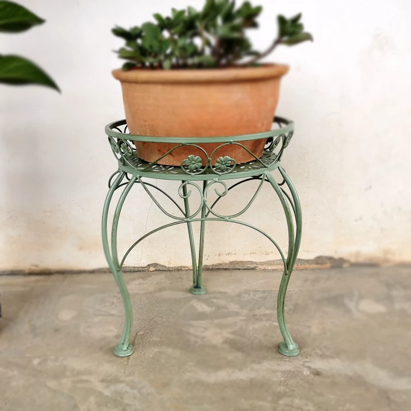 Metal Garden Antique Plant Pots Stand Outdoor Flower Pot Holder Metal Plant Stand