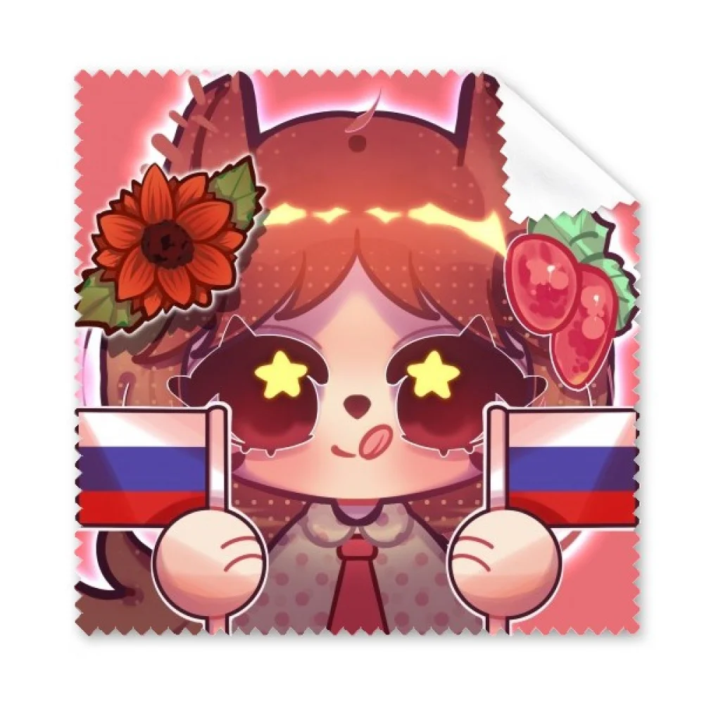 

Squirrel Russia Flag Sunflower Cleaning Cloth Phone Screen Glasses Cleaner 5pcs