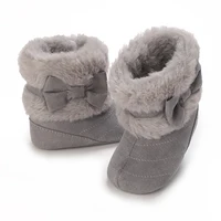 Baby Girl Cute Bow Comfortable Boots 1-18 Months Soft Bottom Velvet Indoor Walking Boots Autumn/Winter 2