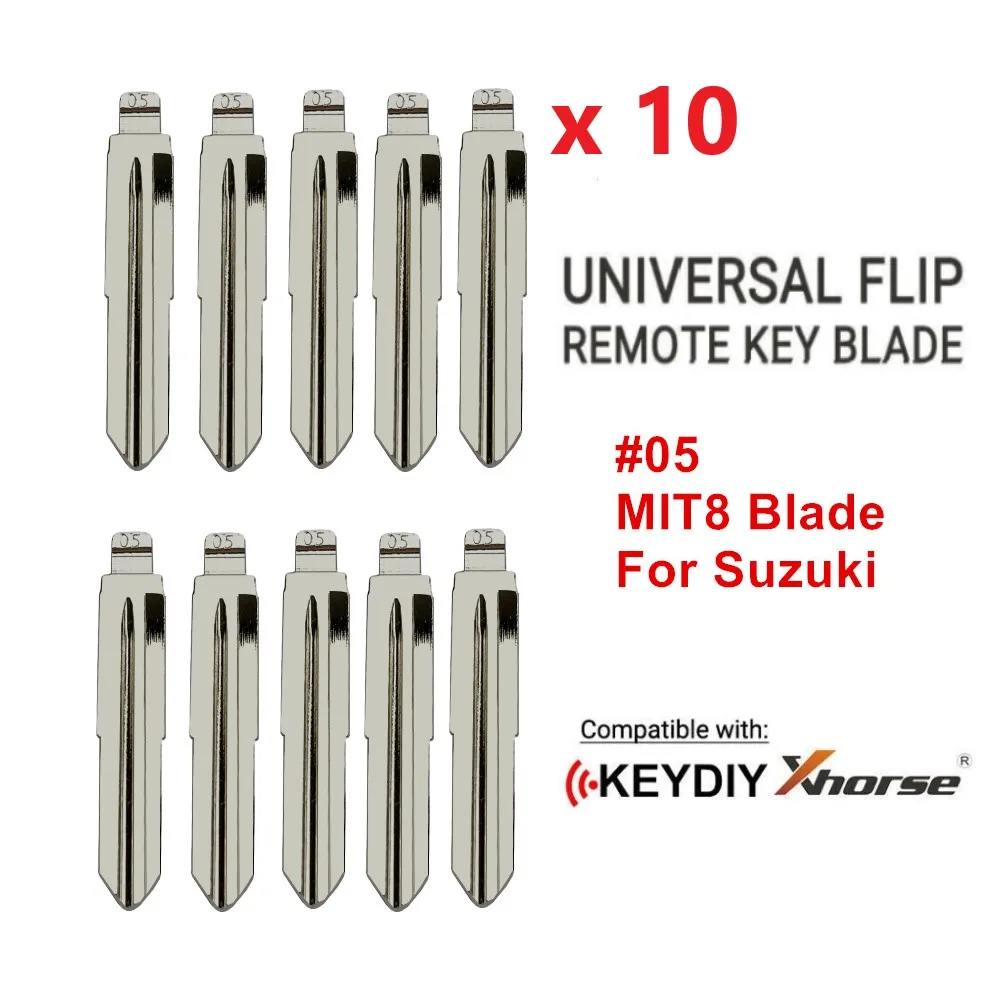 10PCS Replacement Metal Blank Uncut Flip KD Remote Key Blade Type #05 MIT8 for Suzuki Wagon R Chevrolet Spark