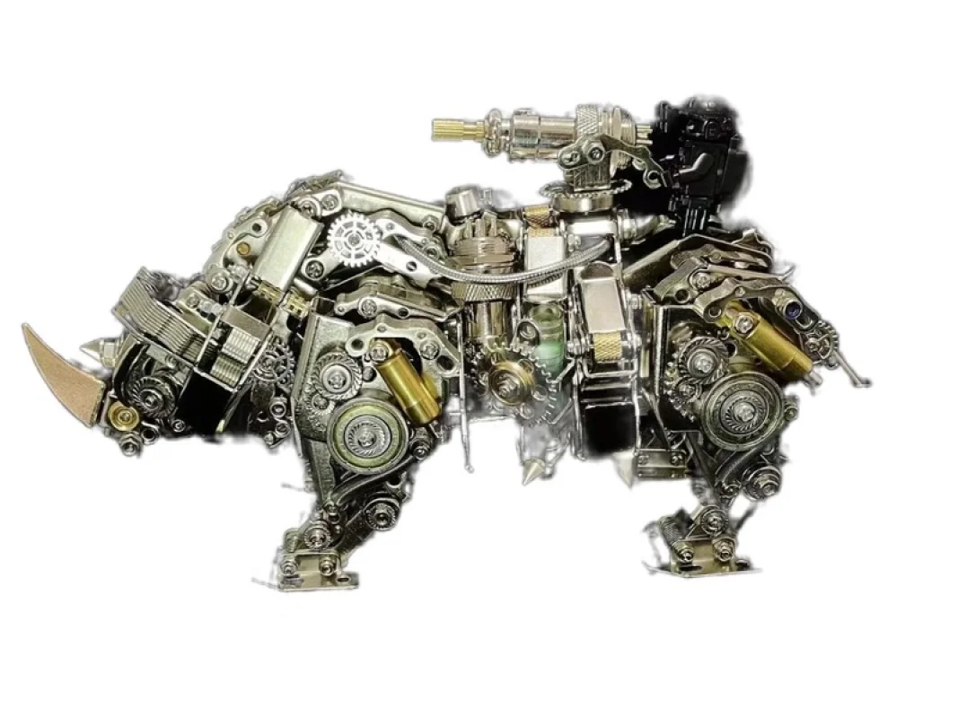 

Mechanical Rhinoceros Metal Assembly DIY Assembly Kit 3D Metal Puzzle Animal Model Kit Puzzles Toy children Men Gift