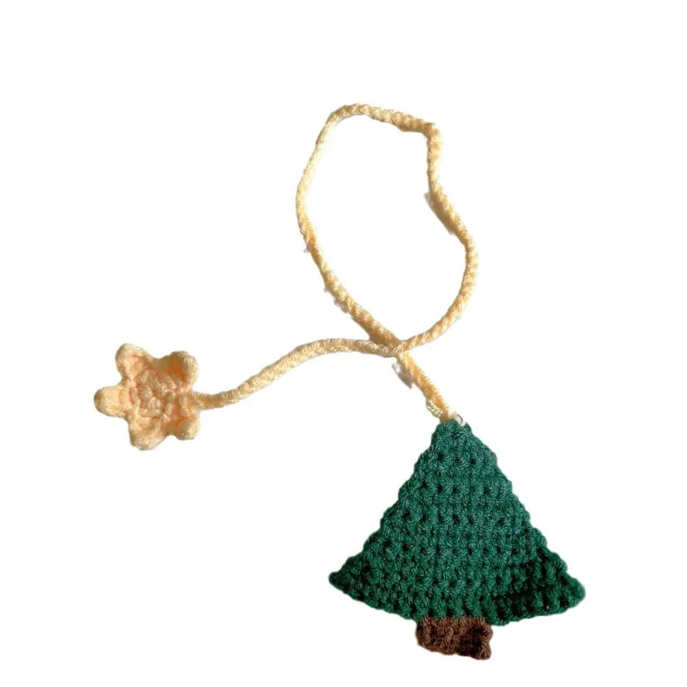 

Pink Red Knitted Apple Pendant Charms Strawberry Handmade Knitted Bookmark Wool Christmas Tree Keychain Women