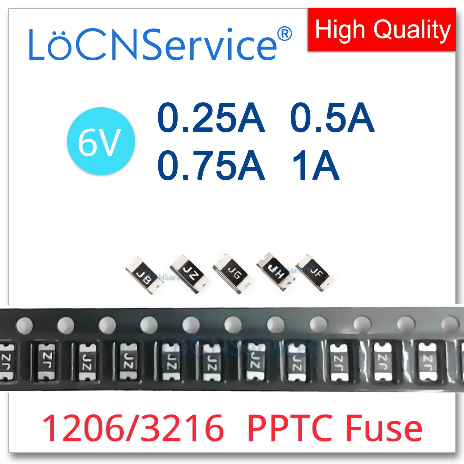 

1000PCS 1206 SMD Fuse 6V 0.25A 0.5A 0.75A 1A 250mA 500mA 750mA 1000mA PPTC PolySwitch Self-Recovery Fuse Resettable Fuse