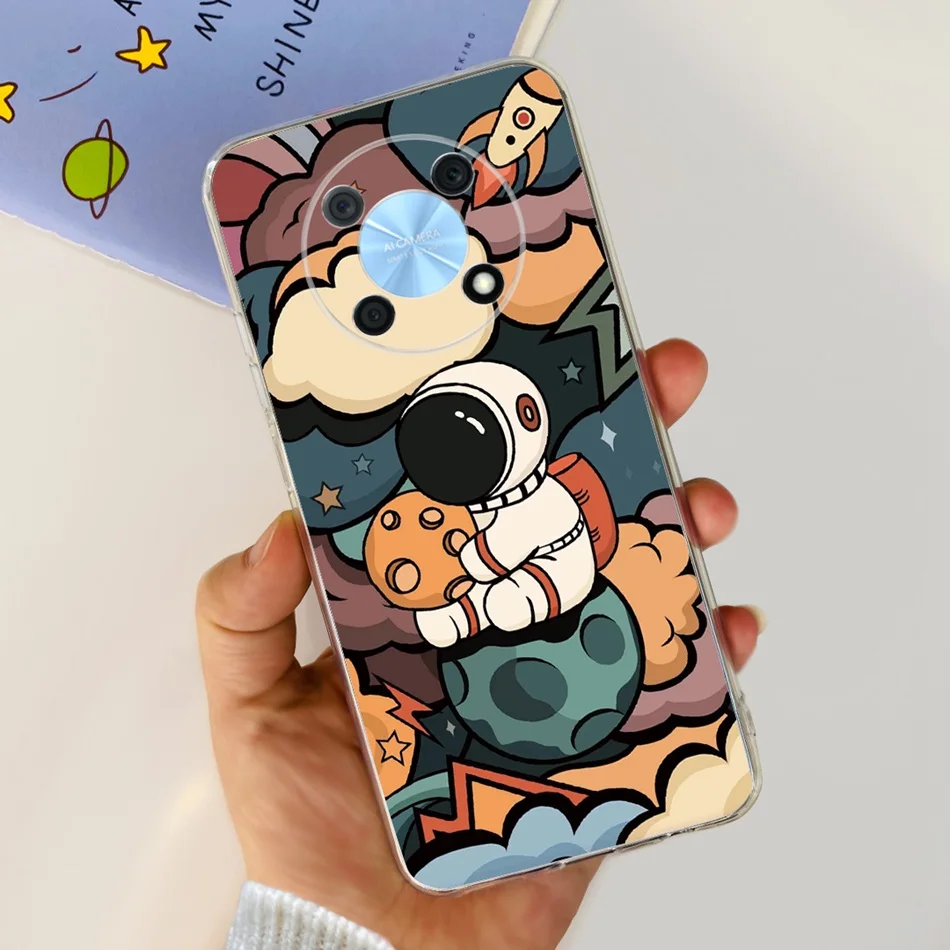 Elegant Printing Soft Silicone Clear TPU Slim Phone Case