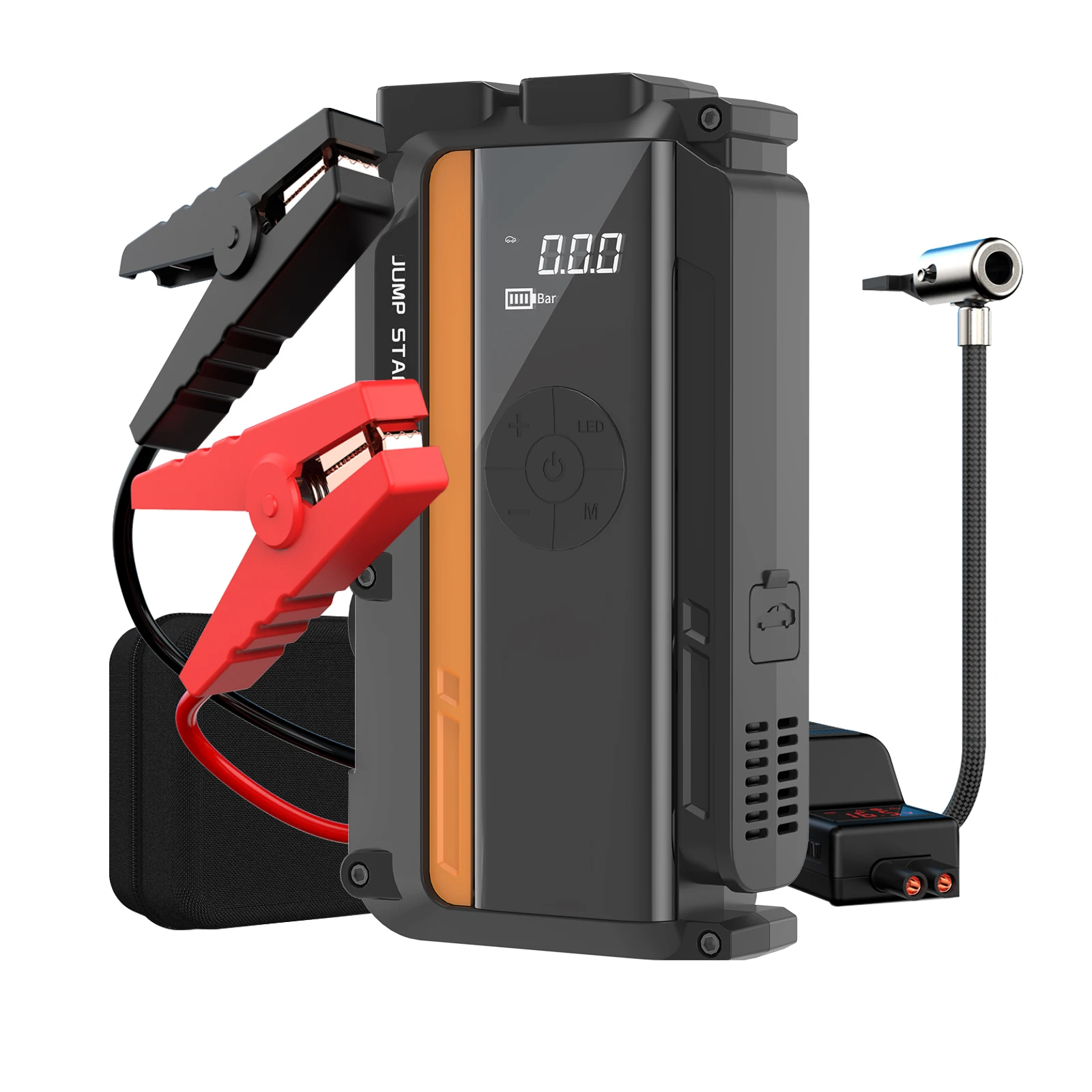 Roadjoy 3000A Car Jump Starter Car Battery With Air Compressor Charger PD 100W Fast Charging Emergency Booster Starting Device