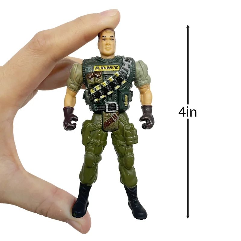 子供のためのアクションフィギュアプレイセット,1:18軍,軍隊,兵士,警察