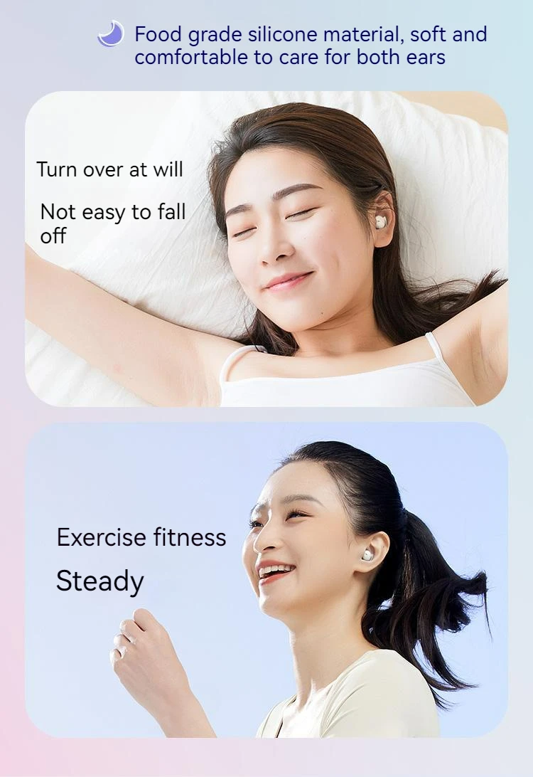 Xiaomi Bluetooth5.3 Sleep Earbuds ENC Wireless Earphones Mini Waterproof Stereo Invisiable Waterproof Headset For Side Sleeper